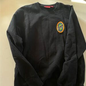 Supreme Black Crewneck Sweatshirt with Logo size Large